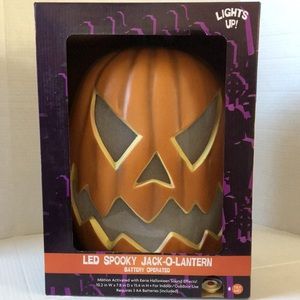 LED Spooky Jack-O-Lantern Halloween Decoration Lights Up Sound Effects New